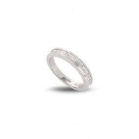 White Gold Half Eternity Diamond Ring